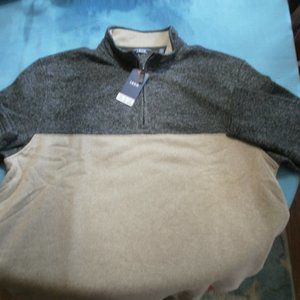 IZOD FLEECE PULLOVER 1/4 ZIP LONG SLEEVE 2XL NEW WITH TAGS